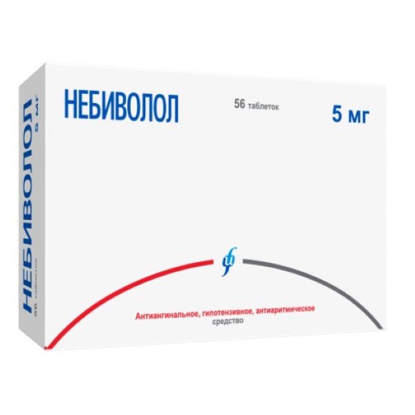 НЕБИВОЛОЛ ИЗВАРИНО ФАРМА табл. 5 мг №56