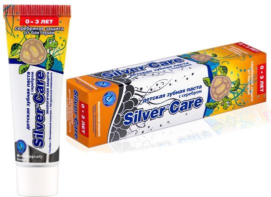 SILVER CARE ЗУБНАЯ ПАСТА ДЕТСКАЯ 50 мл от 0 до 3-х лет с серебром