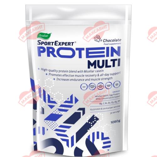 СПОРТЭКСПЕРТ МУЛЬТИ ПРОТЕИН ЭВАЛАР пор. внутр. шоколад 1 050 гр