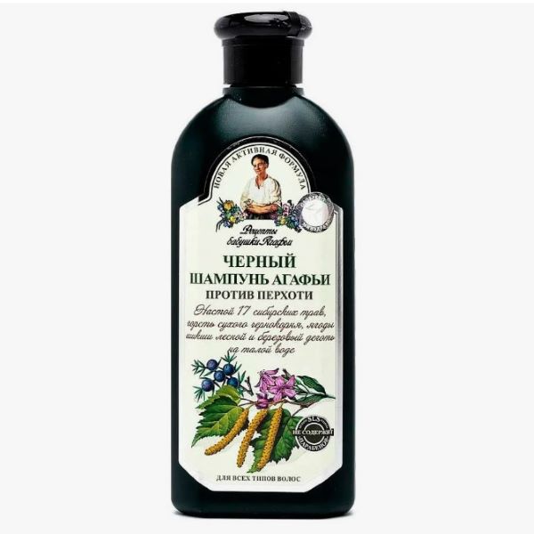БАБУШКА АГАФЬЯ ШАМПУНЬ 350 мл черный