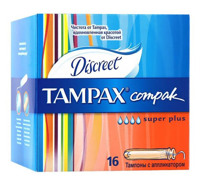 ТАМПАКС ТАМПОНЫ КОМПАКТ СУПЕР ПЛЮС №16
