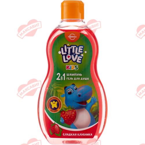 SVOBODA LITTLE LOVE ШАМПУНЬ-ГЕЛЬ ДЛЯ ДУША ДЕТСКИЙ 400 мл сладкая клубника