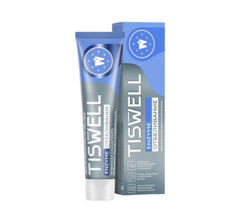 TISWELL ЗУБНАЯ ПАСТА 50 гр энзимная отбелив. с кальцием