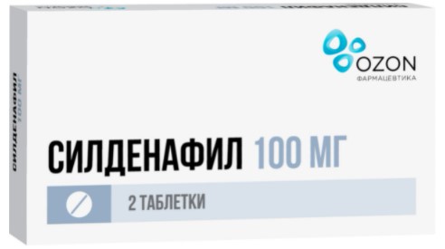 СИЛДЕНАФИЛ ОЗОН табл. п/о плен. 100 мг №2
