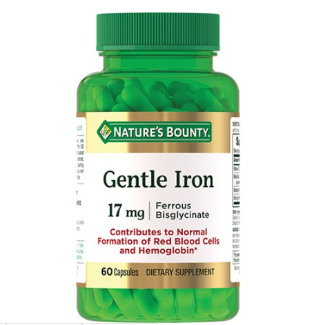 НЭЙЧЕС БАУНТИ (NATURE`S BOUNTY) ЛЕГКОДОСТУПНОЕ ЖЕЛЕЗО капс. 17 мг №60