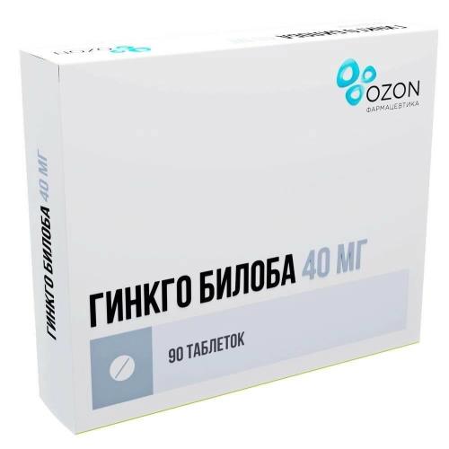 ГИНКГО БИЛОБА ОЗОН табл. п/о плен. 40 мг №90
