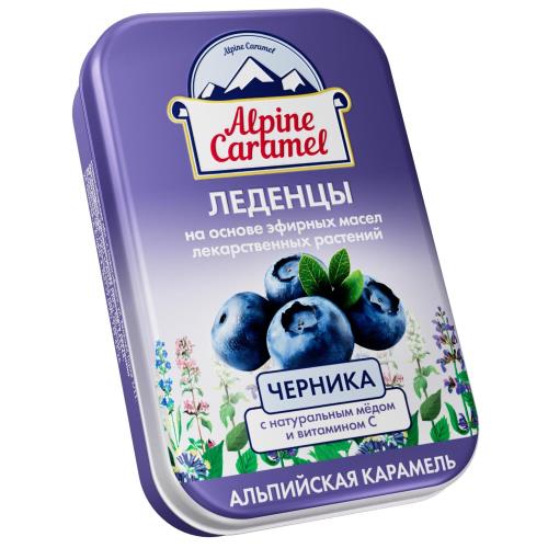 АЛЬПИЙСКАЯ КАРАМЕЛЬ С МЕДОМ И ВИТАМИНОМ С леденцы черника 53 гр