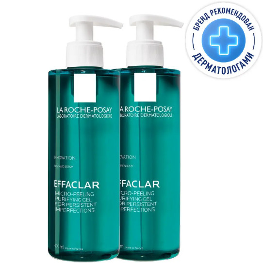 ЛЯ РОШ ПОЗЕ (LA ROCHE-POSAY) ЭФФАКЛАР ГЕЛЬ ДЛЯ ЛИЦА 400 мл микроотшелушивающий №2