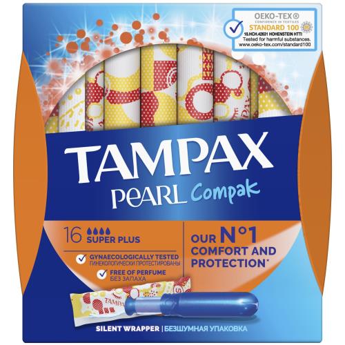 ТАМПАКС ТАМПОНЫ ПЕРЛ СУПЕР ПЛЮС №16