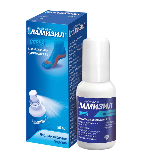 ЛАМИЗИЛ спрей наруж. 1% фл. 30 мл
