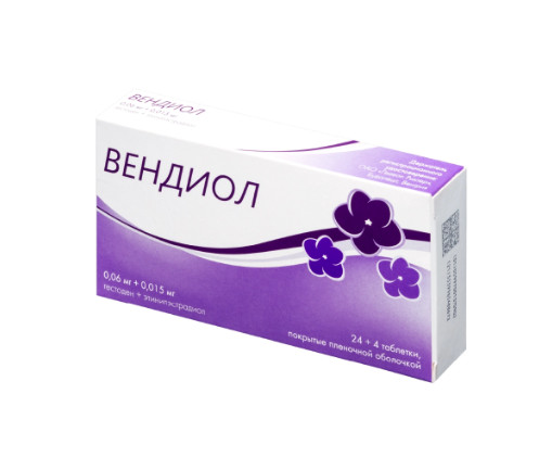 ВЕНДИОЛ табл. п/о плен. 0,06+0,015 мг №28