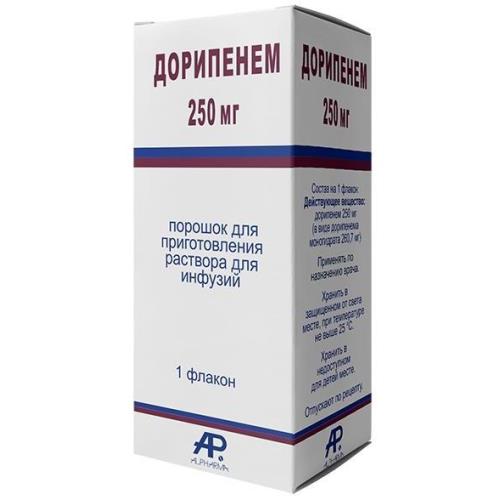 ДОРИПЕНЕМ пор. д/приг. инф. 250 мг фл. №1