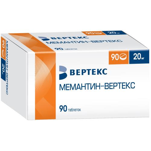 МЕМАНТИН ВЕРТЕКС табл. п/о плен. 20 мг №90