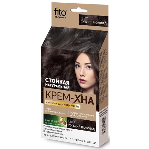 ФИТОКОСМЕТИК КРЕМ-ХНА ДЛЯ ВОЛОС 50 мл горький шоколад