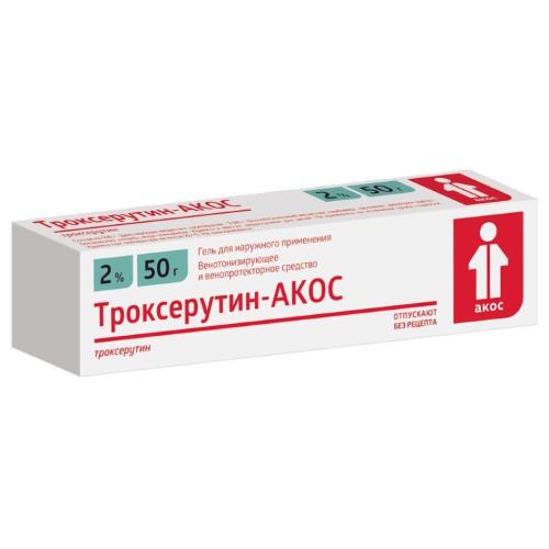 ТРОКСЕРУТИН АКОС гель 2% туба 50 гр