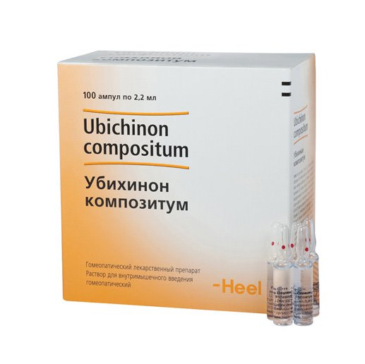 УБИХИНОН КОМПОЗИТУМ р-р д/инъекц. в/м амп. 2,2 мл №100