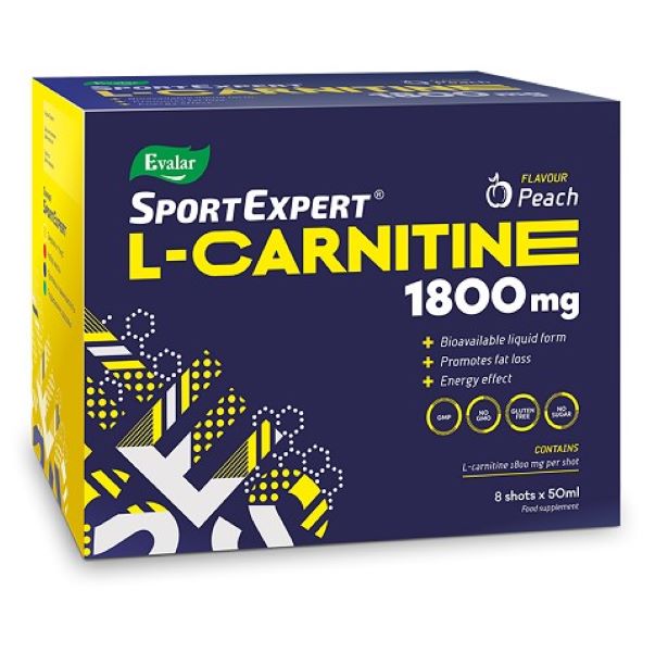 СПОРТЭКСПЕРТ L-КАРНИТИН ЭВАЛАР р-р внутр. персик фл. 50 мл №8