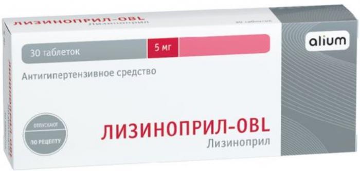 ЛИЗИНОПРИЛ ОБЛ табл. 5 мг №30