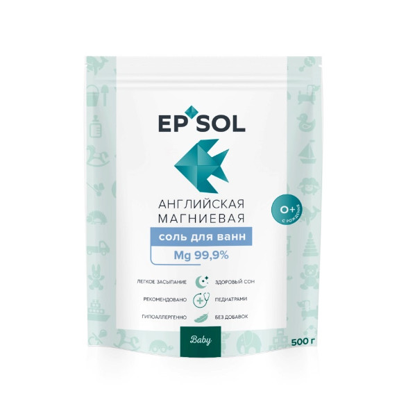 EPSOL BABY СОЛЬ ДЛЯ ВАНН ДЕТСКАЯ 500 гр магниевая
