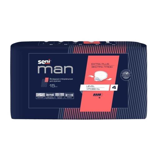 СЕНИ ПРОКЛАДКИ МУЖСКИЕ ПРИ НЕДЕРЖАНИИ МЕН ЭКСТРА ПЛЮС №15