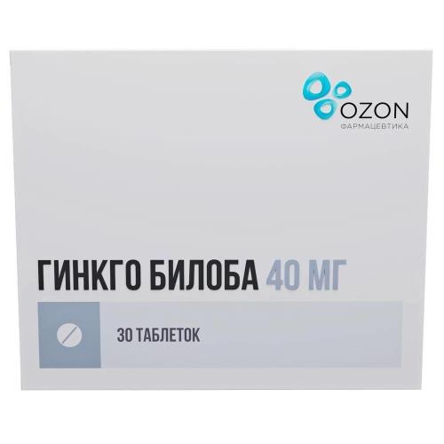 ГИНКГО БИЛОБА ОЗОН табл. п/о плен. 40 мг №30