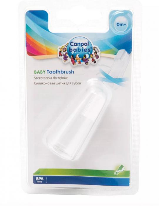 КАНПОЛ BABIES ЗУБНАЯ ЩЕТКА ДЕТСКАЯ 9117 силикон.на палец