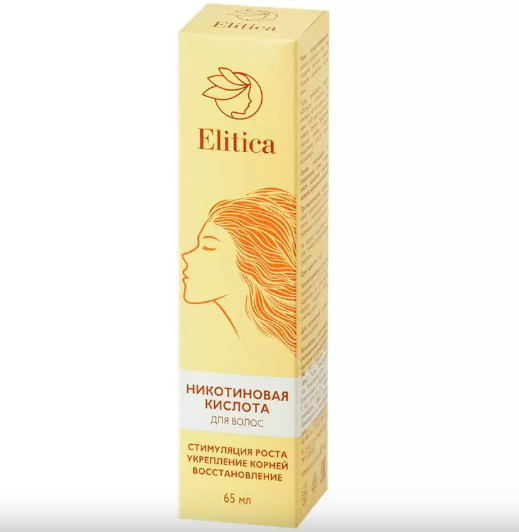 МИРРОЛЛА НИКОТИНОВАЯ КИСЛОТА ДЛЯ ВОЛОС ЭЛИТИКА р-р наруж. фл. 65 мл