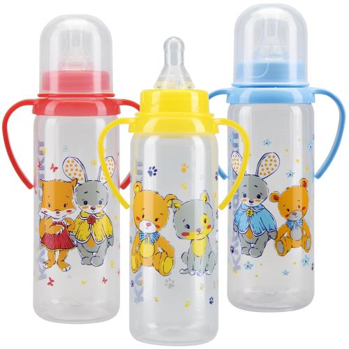 КУРНОСИКИ БУТЫЛОЧКА 250 мл 11005 силикон. соска с ручками