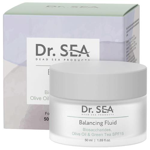 DR. SEA SPF 15 ФЛЮИД ДЛЯ ЛИЦА 50 мл биосахариды/олива/зеленый чай