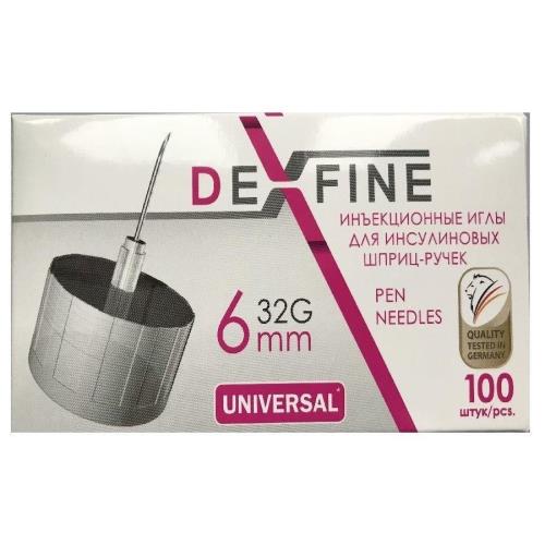 ИГЛА ДЛЯ ШПРИЦ-РУЧКИ DEXFINE G32 (0,23 х 6 мм) №100