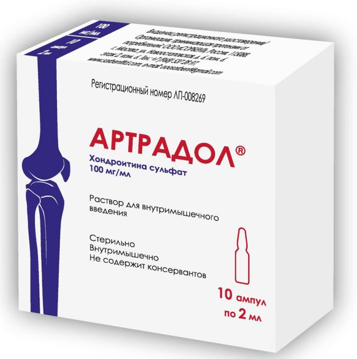 АРТРАДОЛ р-р д/инъекц. в/м 100 мг/мл амп. 2 мл №10