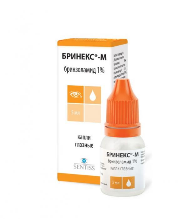 БРИНЕКС-М капли глазные 1% фл.- кап. 5 мл