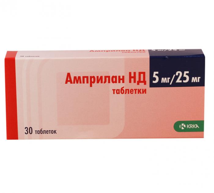 АМПРИЛАН НД табл. 5+25 мг №30