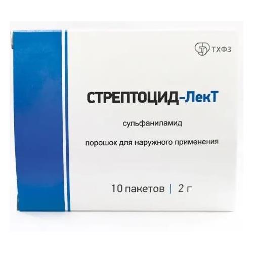 СТРЕПТОЦИД пор. наруж. пак. 2 гр №10