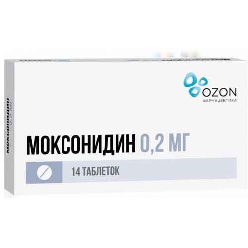 МОКСОНИДИН ОЗОН табл. п/о плен. 0,2 мг №14