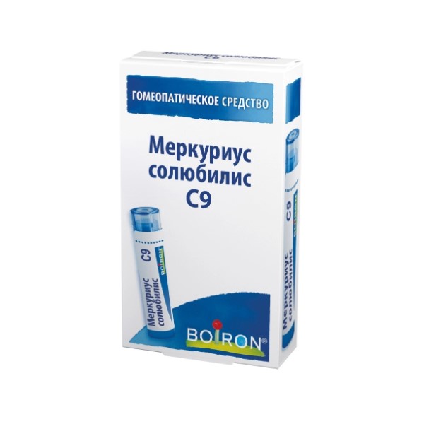 МЕРКУРИУС СОЛЮБИЛИС C9 гранулы гомеопатич. 4 гр