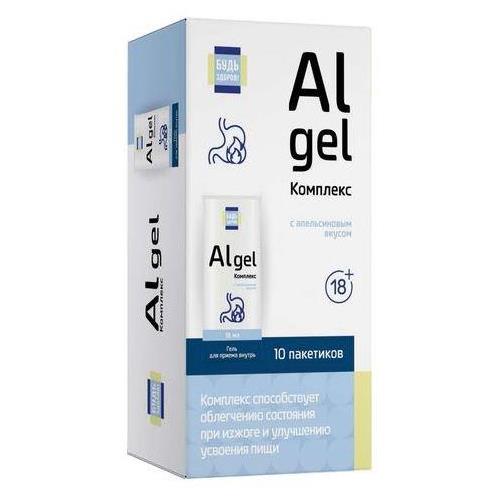 БУДЬ ЗДОРОВ! КОМПЛЕКС Al GEL гель внутр. апельсин саше-пакет 16 мл №10