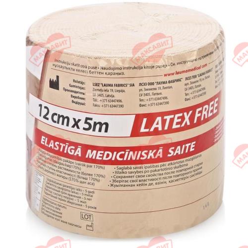 БИНТ ЭЛАСТИЧНЫЙ ЛАУМА 12см х 1,5м