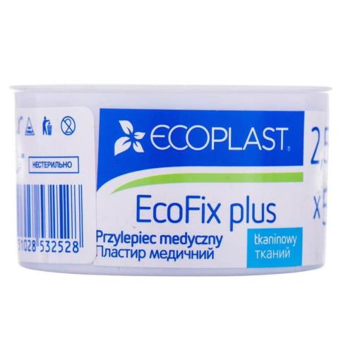 ЛЕЙКОПЛАСТЫРЬ ФИКСИРУЮЩИЙ ЭКОПЛАСТ ПЛЮС тканевая основа 2,5см х 500см