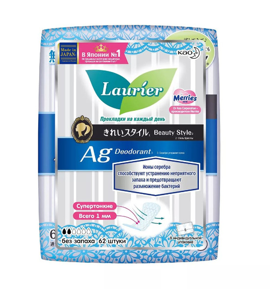 ЛОРИЭ ПРОКЛАДКИ ЕЖЕДНЕВНЫЕ BEAUTY STYLE ионы серебра №62