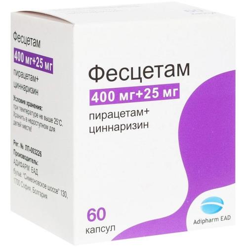 ФЕСЦЕТАМ капс. 400+25 мг №60