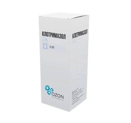 КЛОТРИМАЗОЛ ОЗОН р-р наруж. 1% фл. 15 мл
