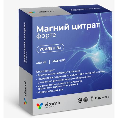 МАГНИЙ ЦИТРАТ ФОРТЕ пор д/приг.р-ра внутрь пак.-стик 6 гр №15