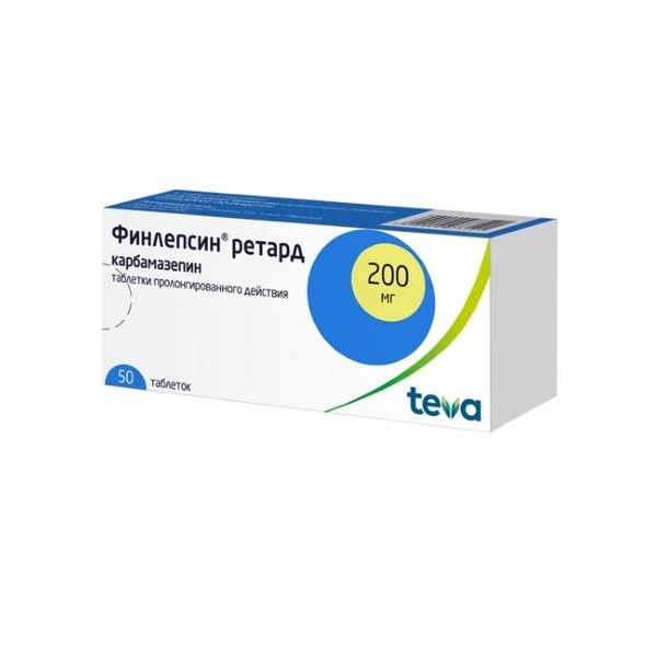 ФИНЛЕПСИН РЕТАРД табл. пролонг. 200 мг №50