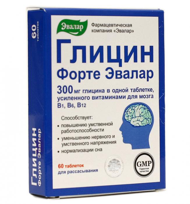 ГЛИЦИН ФОРТЕ ЭВАЛАР табл. д/рассас. №60