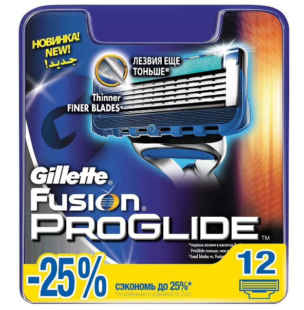 ЖИЛЛЕТТ (GILLETTE) FUSION PRO GLIDE КАССЕТА №12
