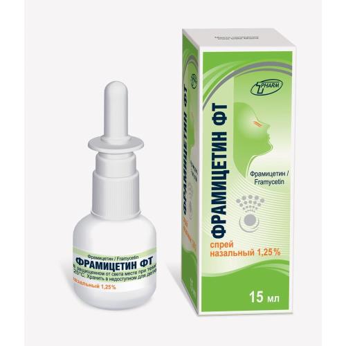 ФРАМИЦЕТИН ФТ спрей назал. 1,25 % фл. 15 мл