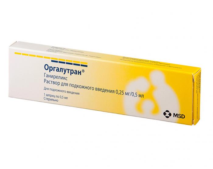 ОРГАЛУТРАН р-р д/инъекц. п/к 0,25 мг шприц 0,5 мл №1