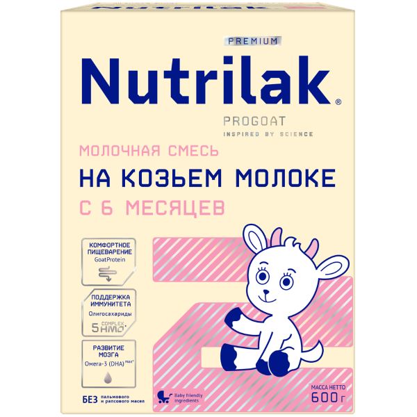 НУТРИЛАК ПРЕМИУМ СМЕСЬ МОЛОЧНАЯ НА КОЗЬЕМ МОЛОКЕ-2 600 гр