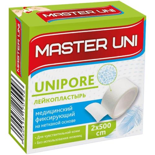 ЛЕЙКОПЛАСТЫРЬ ФИКСИРУЮЩИЙ МАСТЕР ЮНИ полимерная основа 2см х 500см карт.упак